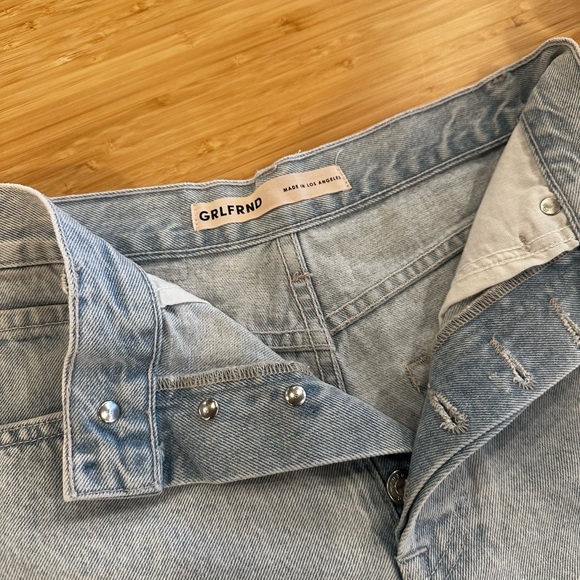 GRLFRND Light blue denim cutoff shorts - Picture 3 of 4